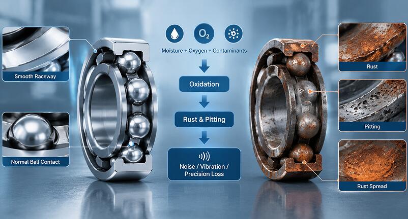 Bearing Corrosion Failure Analysis – Rust and Pitting on Bearing Components Bearing Corrosion Failure Analysis – Rust and Pitting on Bearing Components